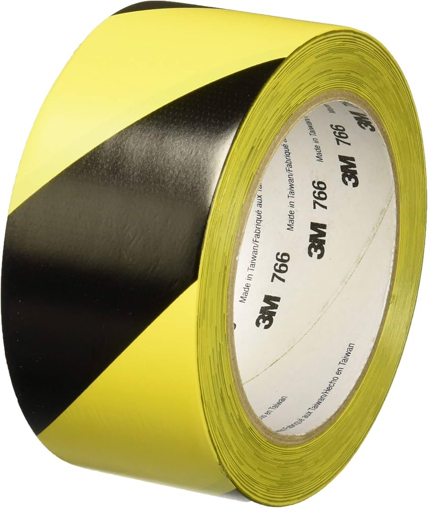 Picture of Adhesive Tape Prd SSt-636C 2X36Yds-Black/Yellow 2" X 36Yds Black/Yellow Heavy Duty Vinyl Hazard/Caution Tape_x000D_
(24 Rolls Per Case)